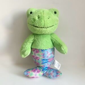 18” Build A Bear Rainbow Green Magical Whimsical Mer Frog Plush Stuffed Animal